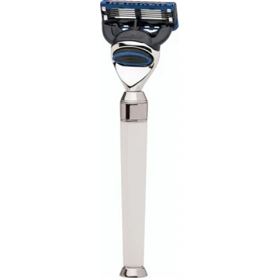 Abbildung von Erbe Shaving Shop Premium Design PARIS Gillette Fusion Rasierer Edelharz wei&szlig;
