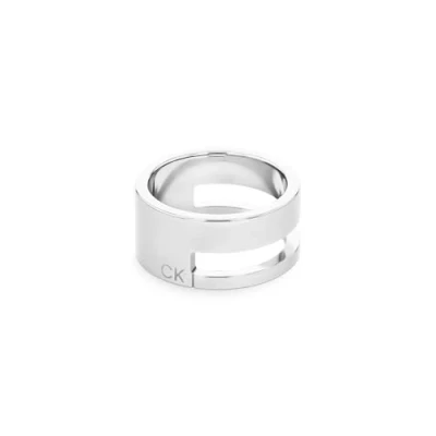 Abbildung von Calvin Klein Geometric Essentials Ring silvercoloured, Damen, Größe: 54, Silver coloured