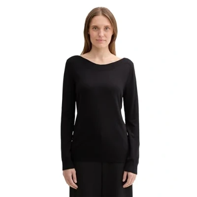Abbildung von TOM Tailor Basic Strickpullover, Damen, Größe: Small, Deep black