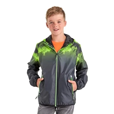 Abbildung von Killtec Jungen Lyse BYS JCKT B Funktionsjacke/Regenjacke mit Kapuze, packbar, neon grün, 176