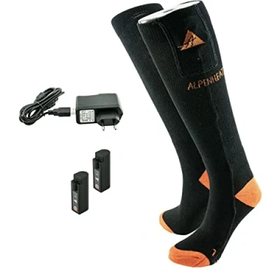 Abbildung von ALPENHEAT Fire Beheizte Socken, Schwarz/Orange, 36 38