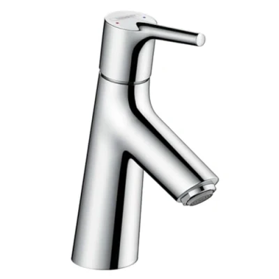 Abbildung von hansgrohe Wasserhahn Talis S (Armatur mit Auslauf Höhe 80mm und Zugstangen Ablaufgarnitur) Chrom