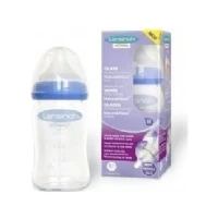Abbildung von Lansinoh Glas Babyflasche mit NaturalWave Sauger Gr. S, 160 ml