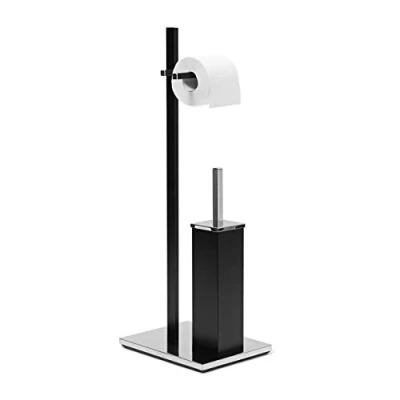 Abbildung von relaxdays Badezimmer Set WC Garnitur schwarz matt