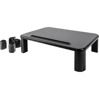 Abbildung von DIGITUS Ergonomische Monitor Erhöhung 3 Höhen Bildschirm Ständer Traglast 10 kg Tablet &amp; Smartphone