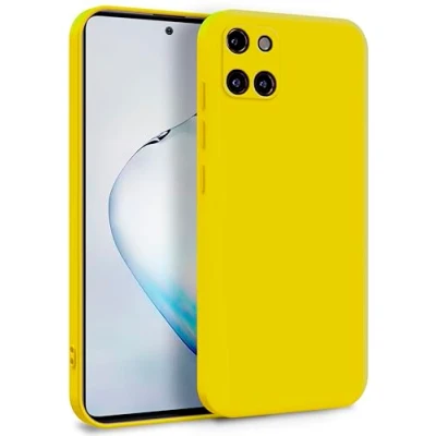 Abbildung von MyGadget Hülle für Samsung Galaxy Note 10 Lite Zweilagige Handyhülle mit Kameraschutz Cover Innenfutter &amp; Silikon außen Gelb