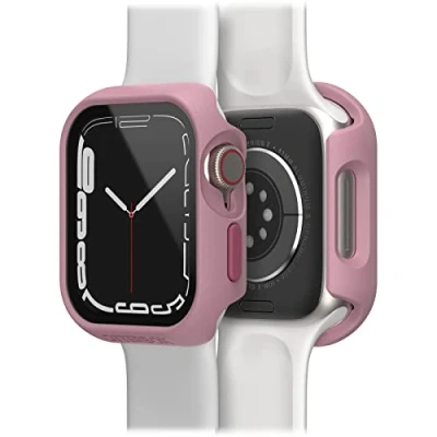Abbildung von OtterBox Eclipse Bumper mit integrierter Displayschutzglas für Apple Watch Series 9/8/7 41mm, gehärtetes Glas, stoßfeste, sturzsichere und schlanke Schutzhülle Watch, Rosa