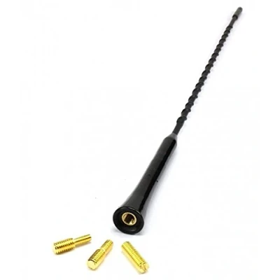 Abbildung von 24cm Kurzstabantenne Radio Antenne Autoantenne Dachantenne Stabantenne Kurzantenne Fahrzeugantenne für Radioempfang AM/FM Inkl. 3 universelle Adapter M4 M5 M6 passend Fast alle PKW Farbe SCHWARZ
