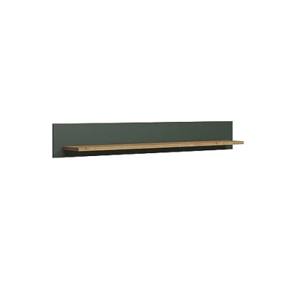 Abbildung von trendteam smart living Wandboard Wandregal Bücherleiste Stanton Aufbaumaß (BxHxT) 156 x 22 cm Farbe Tannengrün mit Evoke Eiche 220948104
