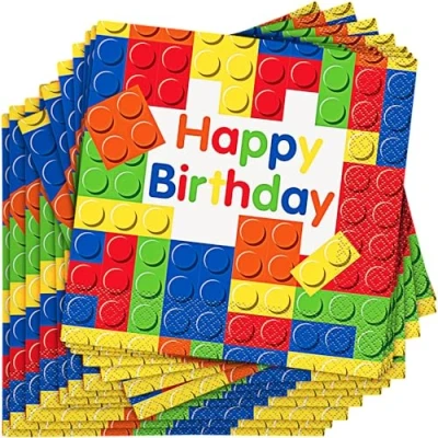 Abbildung von Lego Party Time Servietten 33x33cm 16 Stücke
