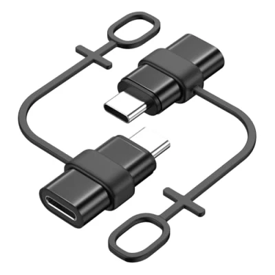 Abbildung von MoKo Lightning auf USB C Adapter 2 Stück, mit Laden Datenübertragung für iPhone 16/15 Pro Max Plus, iPad, Galaxy S24/S23, Anti Lost Loop, Nicht Audio/OTG, Schwarz