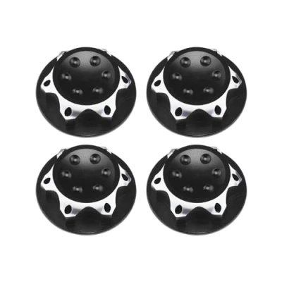 Abbildung von VGOL 4 Stück RC Auto 17 mm Sechskant Radmutter Anti Staub Abdeckmutter Ersatz für 1/8 Modell Geländewagen kompatibel mit Redcat E Revo, schwarz