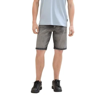 Abbildung von TOM Tailor Jeans Shorts, Herren, Größe: 33, Used light stone grey denim