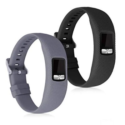 Abbildung von kwmobile Uhrenarmband 2x Sportarmband für Garmin Vivofit 4, Armband TPU Silikon Set Fitnesstracker