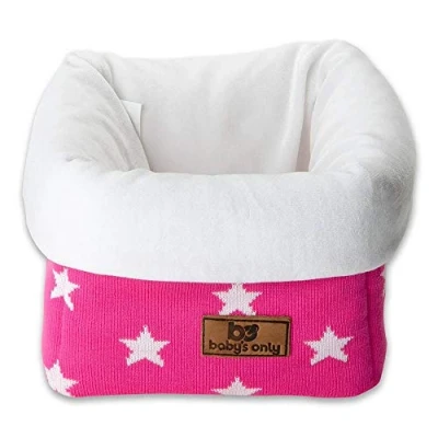 Abbildung von Baby&#039;s Only Korb Star Fuchsia/Weiß 18x18x18 cm