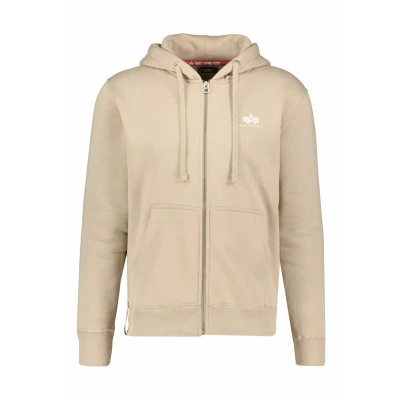 Abbildung von Alpha Industries Basic Hoody Sweatjacke, Herren, Größe: Large, Sand
