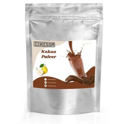 Abbildung von Cinesso Kakao Trinkschokolade Kakaopulver, Schokoladengetränk, Schokoladenaromen, mit natürlichen Aromen, schnelle und einfache Zubereitung, für Feierlichkeiten (1 Kg, Birne)
