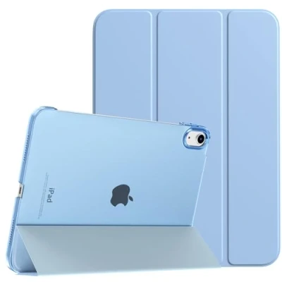 Abbildung von TiMOVO Hülle Kompatibel mit iPad 10 Generation 10,9 Zoll 2022, 10. Schlank Smart Case Cover, Auto Schlaf/Aufwach Schutzhülle Transluzent Hart PC Rückhülle, Sonnig Himmelblau