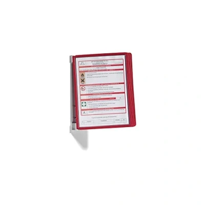Abbildung von Durable Wand Sichttafelsystem (Vario Wall 5, mit 5 Sichttafeln A4) rot, 555103