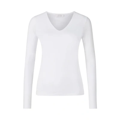 Abbildung von Rich &amp; Royal Longsleeve MIT V NECK Langarmshirt, Damen, Größe: 40, White