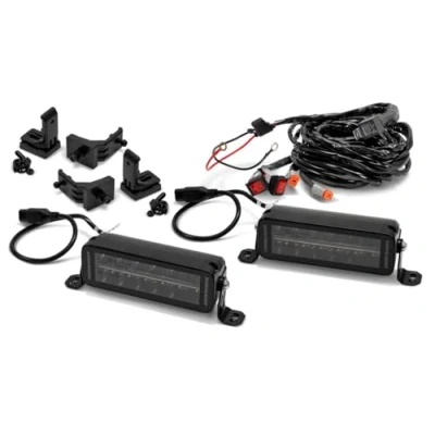 Abbildung von EURALIGHT 2X 8 LED Fernscheinwerfer Black Penta 2.0 12 24 Volt mit Standlicht &amp; Powerboost Funktion + Kabelbaum