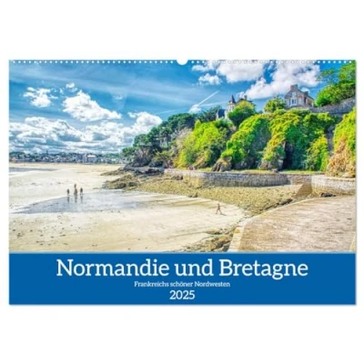 Abbildung von Normandie und Bretagne Frankreichs schöner Nordwesten (Wandkalender 2025 DIN A2 quer), CALVENDO Monatskalender