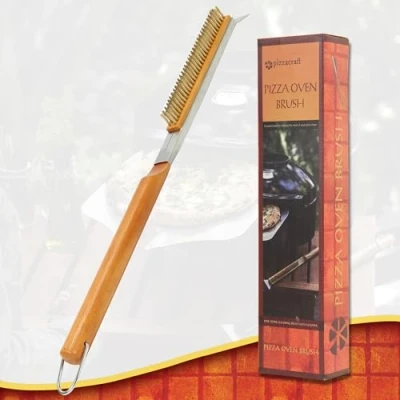 Abbildung von Pizzaofen Bürste,Reinigungsbürste Grill,Bürste Reinigung,Pizzasteinbürste Mit Schaber,Grillbürste Holzgriff,für Gasgrill,Ofenbürste, Pizzastein Grillzubehör (B)