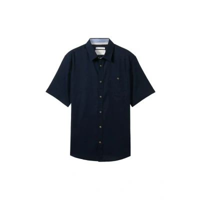 Abbildung von TOM Tailor Regular Kurzarm Hemd, Herren, Größe: Small, Sky captain blue