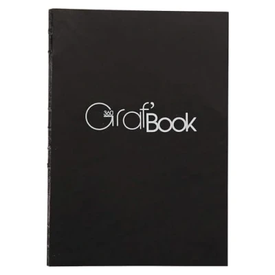 Abbildung von Clairefontaine 975802C Skizzenbuch Graf&#039;Book 360 DIN A4 21x29,7 cm Hochformat, 100 Blatt 100g, ideal für unterwegs, glatte Körnung, Skizzen &amp; Notizen, Weiß, 1 Stück