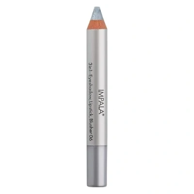 Abbildung von Impala 3 in 1 Jumbo Stift Lidschatten, Lippenstift und Rouge Geschmeidige Textur Lange Lebensdauer Intensive Farben Farbe 06 Hellsilber