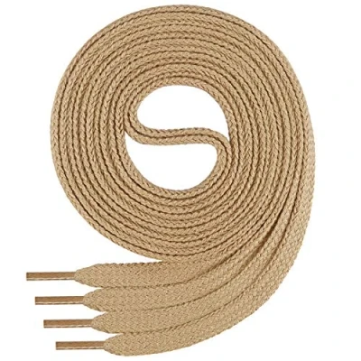Abbildung von Di Ficchiano 1Paar flache SCHNÜRSENKEL aus 100% Baumwolle für Sneaker Sportschuhe sehr reißfest ca. 7 mm breit Schuhbänder beige Schuhriemen Farbe: 120cm