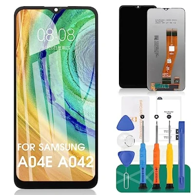 Abbildung von für Samsung A04E Ersatzbildschirm Galaxy LCD Display Digitizer Assembly A042 Reparatursets ohne Rahmen (Schwarz)
