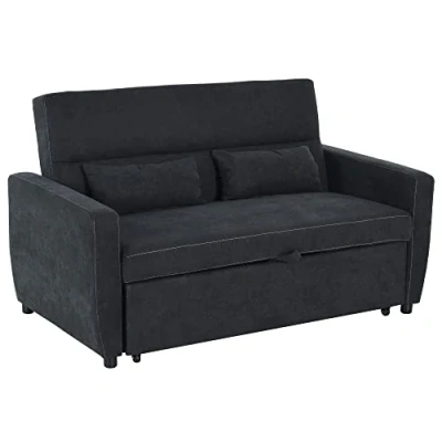 Abbildung von HOMCOM Schlafsofa Bettsofa, Sofa mit Schlaffunktion, Sofagarnitur, Verstellbarer Winkel