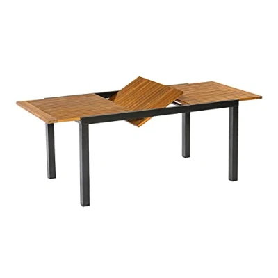 Abbildung von Garten Ausziehtisch TILOS 150/200x90cm, Gestell Alu anthrazitfarben, Tischplatte Akazie geölt, Braun