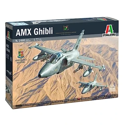 Abbildung von Italeri 1460 1:72 AMX Ghibli Modellbau, Bausatz, Standmodellbau, Basteln, Hobby, Kleben, Plastikbausatz, detailgetreu, Mehrfarbig