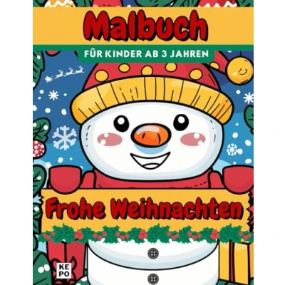 Abbildung von Malbuch für Kinder frohe Weihnachten: 40 einzigartige und ansprechende Weihnachtsmotive zum entspannten Ausmalen Kreativität entfalten während der Weihnachtszeit