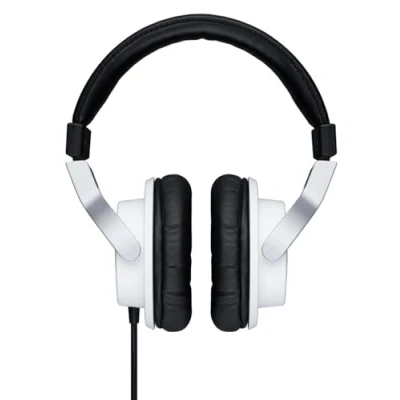 Abbildung von Yamaha HPH MT7 Studio Kopfhörer Faltbare High End mit 3 m Kabel und 6,3 mm Standard Stereo Adapterstecker Weiß