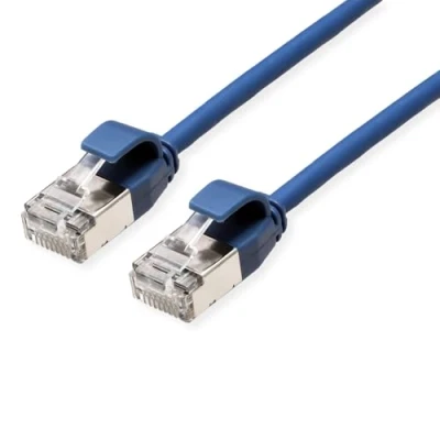 Abbildung von ROLINE U/FTP DataCenter Patchkabel Kat.6A (Class EA), LSOH, Slim, blau, 1,5 m