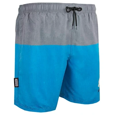 Abbildung von GUGGEN Mountain Badehose für Herren Schnelltrocknende Badeshorts 1606 mit Kordelzug Beachshorts Boardshorts Schwimmhose Männer Streifen Blau XL