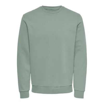 Abbildung von Only &amp; Sons Onsceres CREW NECK Sweatshirt, Herren, Größe: Small, Grün