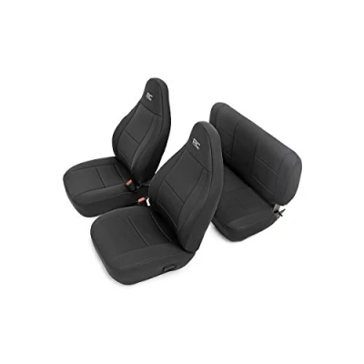 Abbildung von Rough Country Neopren Sitzbezüge, passend für Jeep Wrangler TJ, Baujahr 20032006, 1./2. Reihe, wasserabweisend, 91001