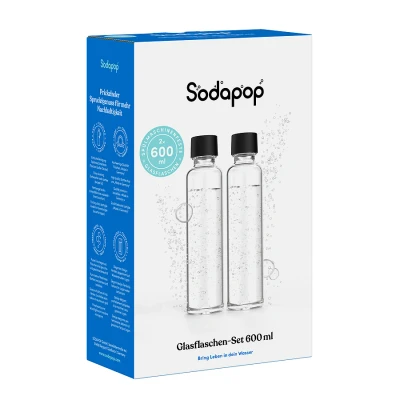 Abbildung von Sodapop Glasflaschen Set Logan, Ersatzflaschen ausschließlich geeignet Wassersprudler 2X 600 ml