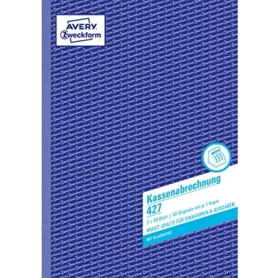 Abbildung von Avery Zweckform Formularblock Formularbuch &#039;427&#039; Kassenabrechnun