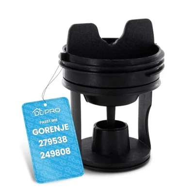 Abbildung von DL pro Flusensiebeinsatz kompatibel mit Gorenje 279538 249808 Flusensieb Siebeinsatz 79x59mm Kunststoff schwarz für Waschmaschine