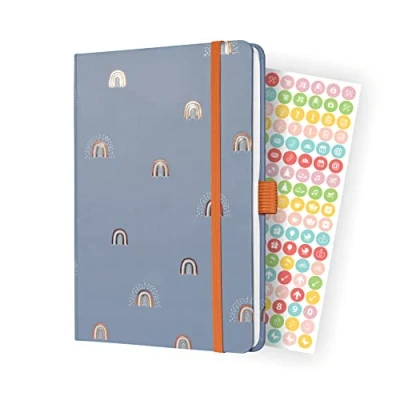 Abbildung von SIGEL J3319 Wochenkalender Jolie 2023 Rainbow Grey ca. A5 grau Hardcover Gummiband, Stiftschlaufe, Einstecktasche 174 Seiten FSC zertifiziert Terminplaner
