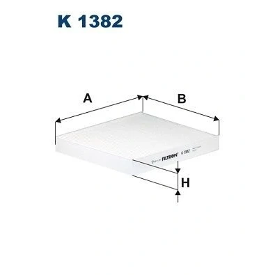 Abbildung von FILTRON K 1382 Innenraumfilter Partikelfilter 240 209 30