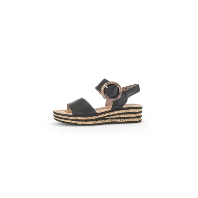 Abbildung von Gabor Plateausandalette, Damen, Größe: 38.5, Schwarz Schuhe