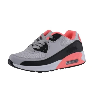 Abbildung von Elara Damen Herren Sneaker Sport Turnschuhe Chunkyrayan G016 Grey/Black/Orange 38