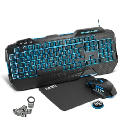 Abbildung von EMPIRE Gaming Hellhounds PC Pack English Keyboard Mouse Mousepad Software programmable LED RGB backlighting 7200 DPI Windows Compatible