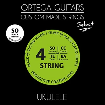 Abbildung von Ortega Guitars Custom Made Strings Select Sopran Ukulele Black Nylon (UKSBK SO)